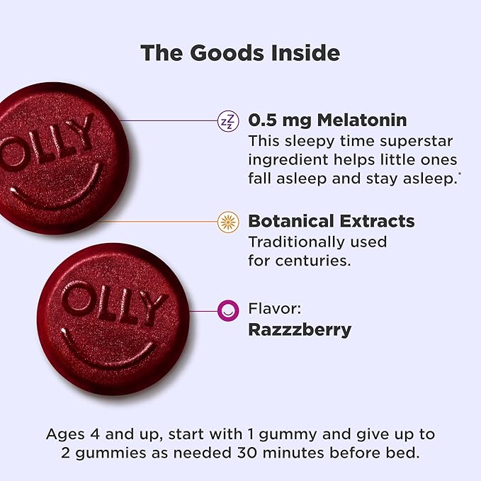 OLLY Kids Multivitamin + Probiotic and Sleep Gummies 120 and 50 Count