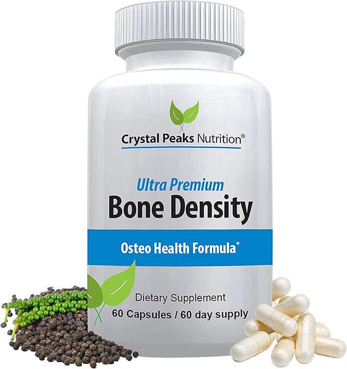 Ultra Premium Bone Formula - Calcium Carbonate w/Vitamin K2 &amp D3 - Calcium Supplements for Bones - Promotes Bone Strength so You can Stay Active - 60 Capsules 60-Day Supply