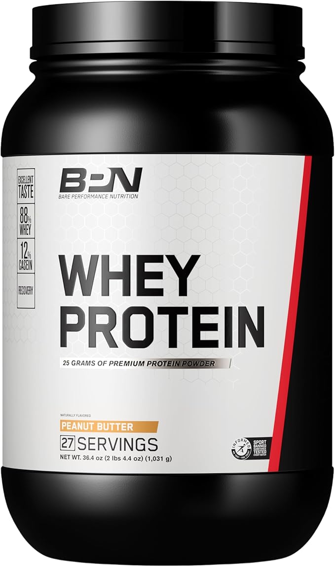 BARE PERFORMANCE NUTRITION BPN Whey Peanut Butter Protein + Creatine 60 Serving Bundle