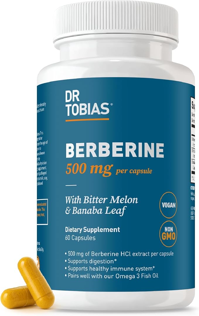 Dr. Tobias Omega 3 Fish Oil &amp Berberine 500 mg – Heart Brain &amp Metabolic Wellness Support