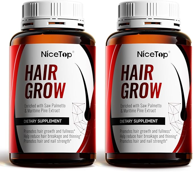 Hair Growth Supplement Hair Care Support for Strength Thickness Growth with Biotin Vitamin A C E Zinc Capsules (2)