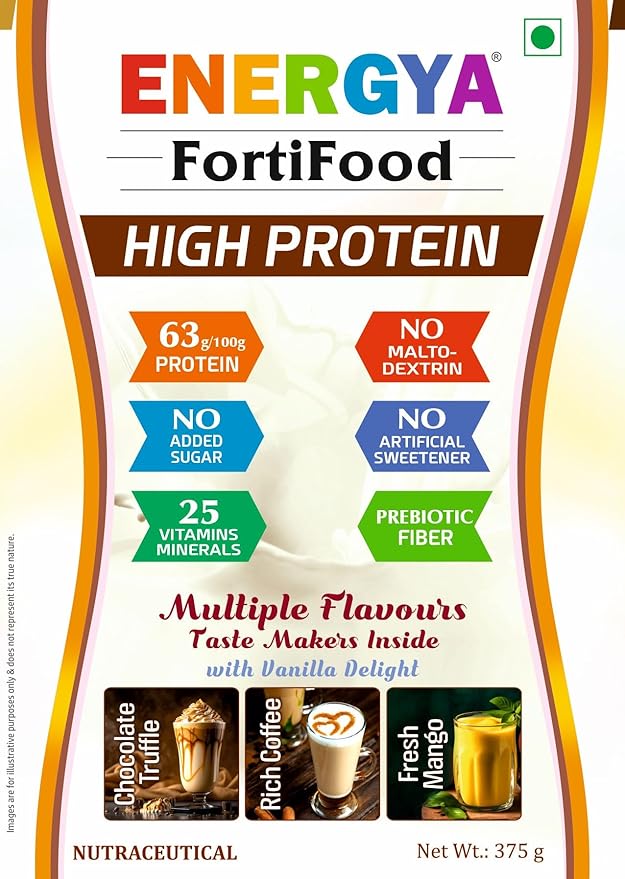 FORTIFOOD High Protein Powder 63g Taste Best Whey &amp Plant Protein + Prebiotic Fiber 24 Vitamins Minerals for Muscle Metabolic &amp Women Health Recovery Immunity