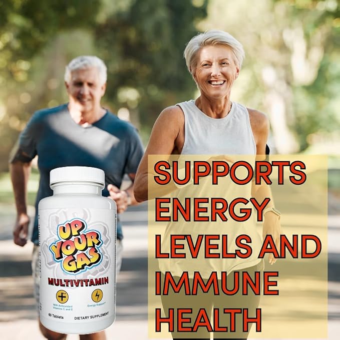 Up Your Gas MULTIVITAMIN - 60 Tablets. Comprehensive Whole Foods Based Nutritional Support for Well-Being Energy Immunity and More.