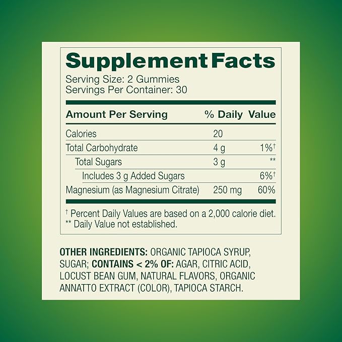 KP+ Magnesium Gummies | Magnesium Citrate 250 mg | 60 Vegetarian Gummies | Extra Strength | Supports Bone Nerve &amp Muscle Health | Orange Vanilla Flavor | Pack of 1