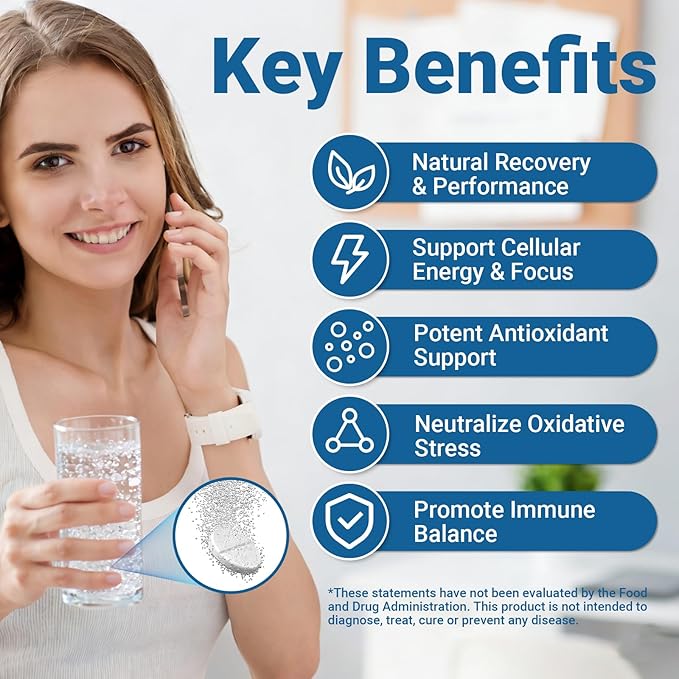 Hydrogen Water Tablets with 200MG Magnesium 16 PPM H2 Hydrogen Tablets for Drinking Water Rich in Antioxidants Supports Cellular Health Recovery Immune &amp Brain Cognitive Function (90 Servings
