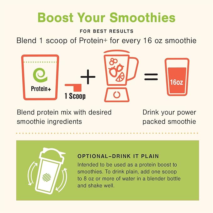 Blenditup Protein + Smoothie Mix Organic (24oz.) 100% Vegan Gluten Free