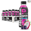 Protein2o Hydration Drink - 2-in-1 Liquid Clear Whey Protein Isolate and Electrolyte Drink - 15g Protein Vitamins B5 B6 - Post-Workout Recovery - 16.9 Fl Oz - 12 Count Dragon fruit Blackberry