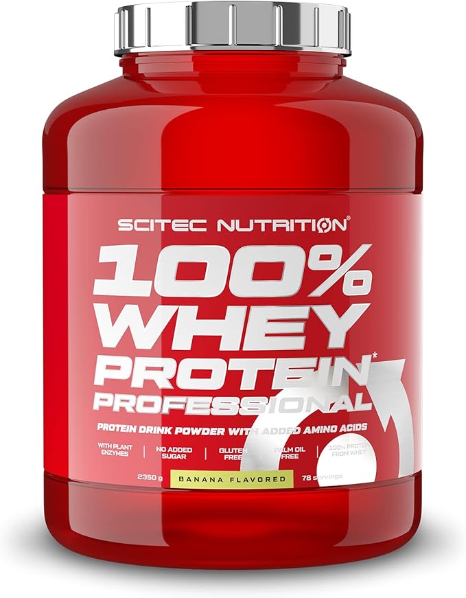 Scitec Nutrition 100% Whey Professional 2350g Banana Protein Supplement