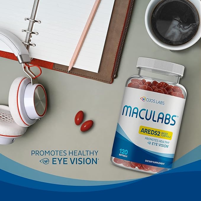 Eye Vitamins - AREDS 2 Based Formula - Eye Vitamin with Lutein &amp Zeaxanthin for Macular Health - Vision Supplements for Adults - 120 Softgels Support &amp Care for Eyes - Made in USA