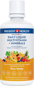 Mega Liquid Multivitamins Trace Minerals Amino Acids Turmeric for Adults Men Women Teens Kids Non-GMO No Soy No Dairy