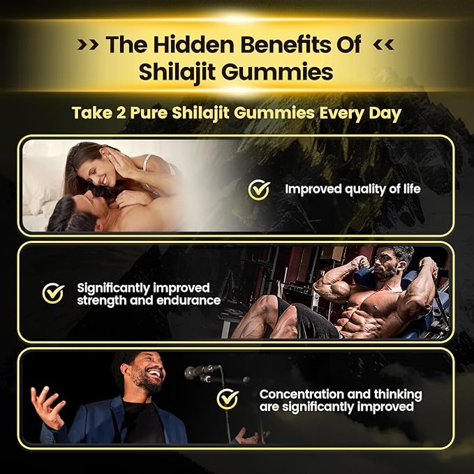 Shilajit for Men &amp Women Gummies | 4000mg High Potency 10-in-1 Formula with Pure Himalayan Shilajit Ashwagandha and 75% Fulvic Acid | Sugar-Free Vegan 85+ Trace Minerals