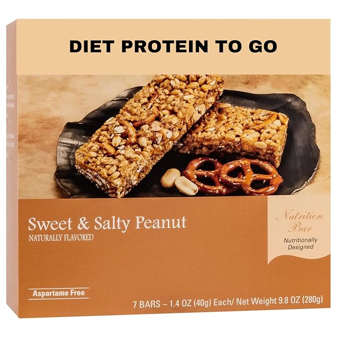 DPTG - Gourmet High Protein Snack Bar High Protein Low Calorie Low Carb Snack Pack Aspartame Free Bariatric Friendly Ideal Protein Compatible (Sweet &amp Salty Peanut)