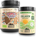Earth Fed Muscle Chocolate Peanut Butter Whey &amp Unflavored Collagen Recovery Bundle