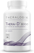Theralogix Thera-D 6000 Vitamin D Supplement - 6000 IU (150 mcg) Vitamin D3 Tablets - 90-Day Supply - Immune Support Supplement for Women &amp Men - Aids Bone &amp Heart Health - NSF Certified - 90
