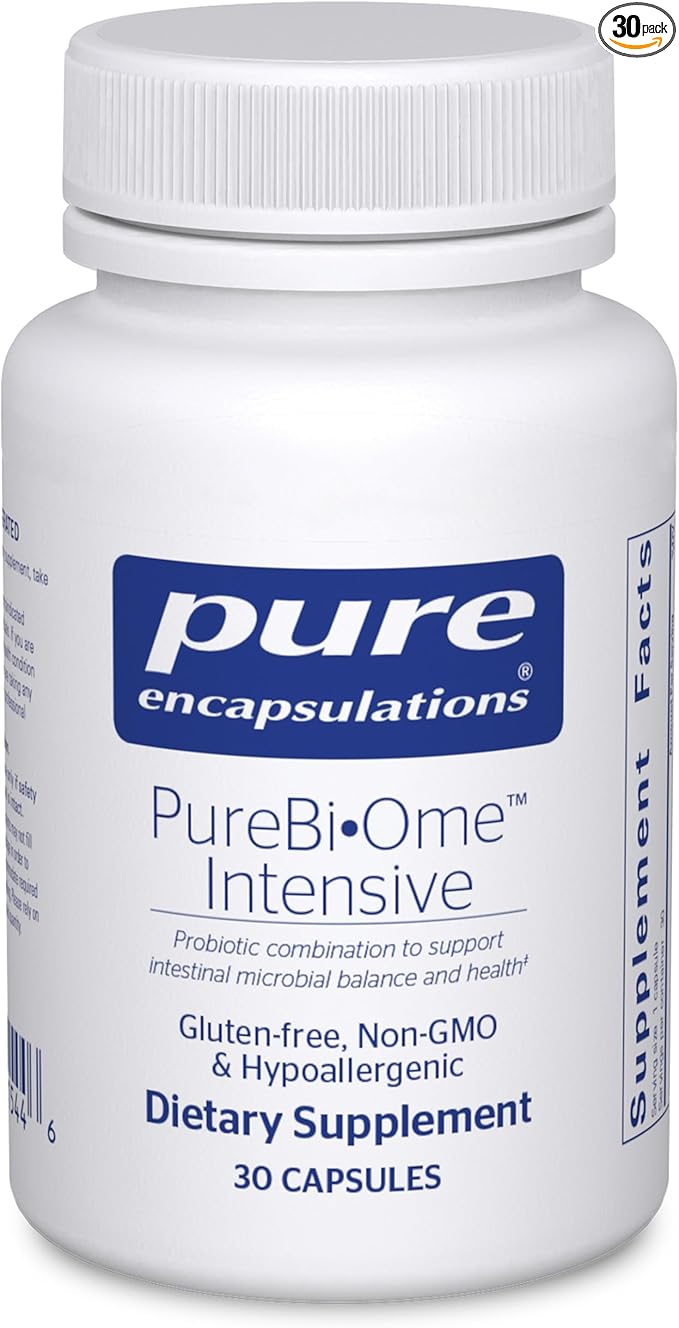 Pure Encapsulations PureBi•Ome Intensive | Hypoallergenic Multi-Strain Probiotic Blend to Support Healthy Intestinal Microflora Balance | 30 Capsules