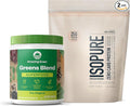 Build Your Smoothie Best Seller Bundle- Isopure Unflavored Zero Carb Protein Powder (16 Servings) and Amazing Grass Greens Original Blend Superfood (30 Servings)