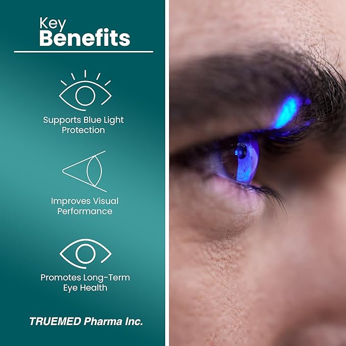 Lutemax 20mg 30 Days Supply Eye Supplement - Supports Macular Health Vision Clarity Heart Health Protects Eyes from Blue Light &amp Photons Antioxidant Protection GMP Certified 60 Softgel.