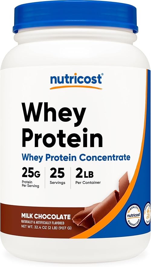Nutricost Whey Protein Concentrate (Chocolate) 2LBS - Gluten Free &amp Non-GMO