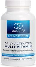 Equilife Daily Activated Multivitamin 21 Essential Nutrients with B Complex Antioxidant Formula for Overall Wellness Gluten-Free Non-GMO 120 Capsules