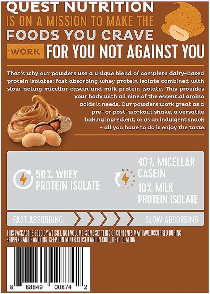 Quest Nutrition Chocolate Milkshake Protein Powder 22g Protein 1g Sugar Low Carb Gluten Free 3 Pound 43 Servings &amp Peanut Butter Protein Powder 23g Protein 1g Sugar Low Carb Gluten Free