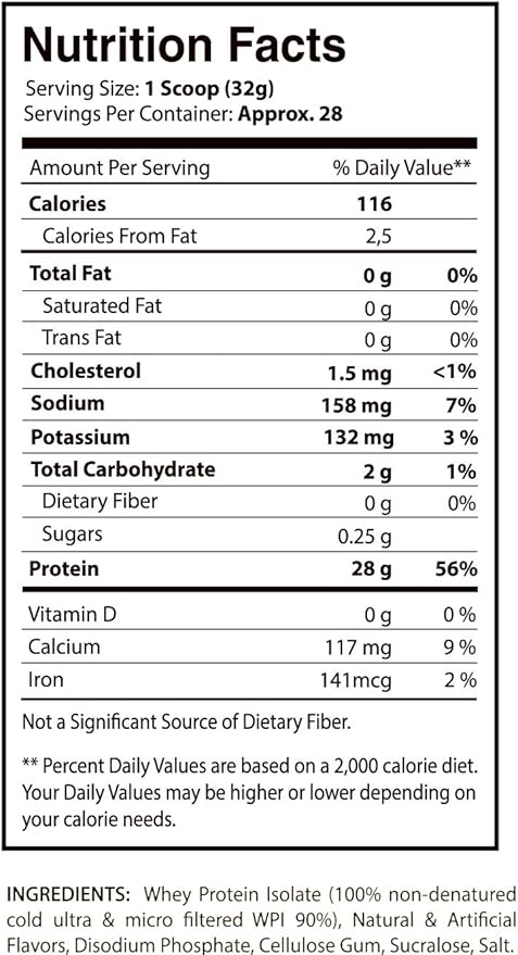 Iso Fuzion 100% Whey Isolate by Scilabs Nutrition | 28g Non Denatured Protein Powder Birthday Cake Flavor 2lb