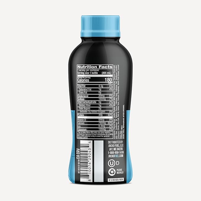 Jocko Mölk 30g Grass Fed Protein Shakes – No Added Sugar Protein Drinks KETO Friendly - Ready to Drink 12 FL Oz (Pack of 12) Fruity Cereal
