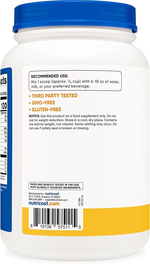 Nutricost Whey Protein Powder Pineapple (2 LBS) - Gluten-Free GMO-Free from Whey Protein Concentrate