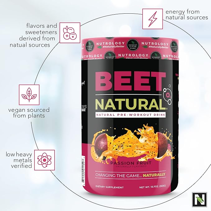 Nutrology TRIPACT Protein Powder 7-in-1 Meal Replacement Shake Vanilla Latte Cinnamon Flavor (40 Servings) Beet Natural O2 Pre Workout Powder Passion Fruit Flavor (30 Servings)
