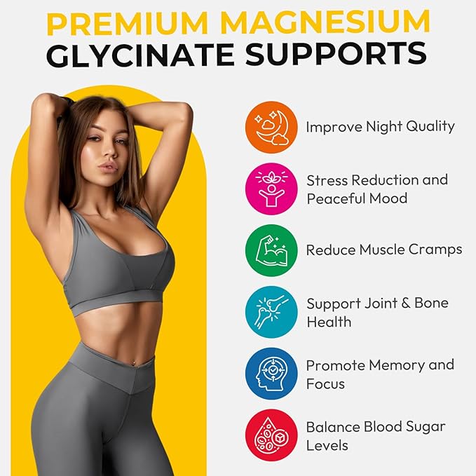 Magnesium Glycinate Gummies 600mg Sugar Free Chewable Magnesium Gummies for Men &amp Women Supports Evening Routine &amp Inner Balance No Melatonin Gluten Free Non GMO Vegan 60 Days Supply
