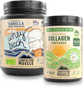 Earth Fed Muscle Vanilla Grass‑Fed Whey + Unflavored Collagen Peptides Power Bundle