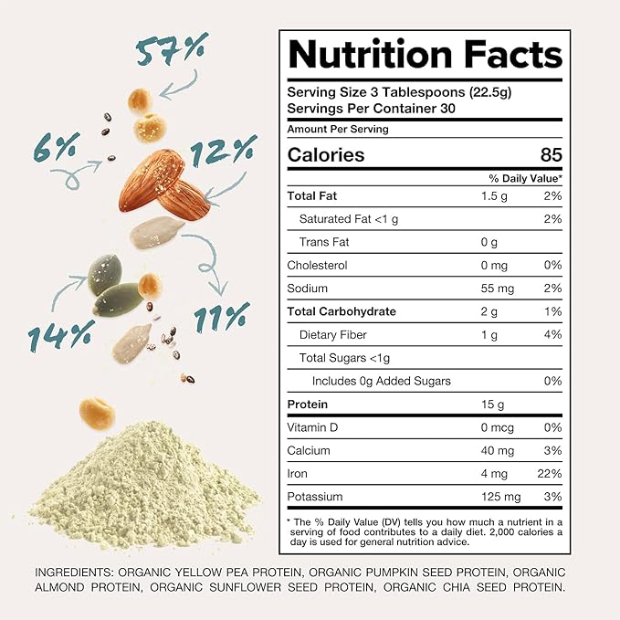 Complement Organic Vegan Protein Powder Bundle – Unflavored &amp Chocolate (30 Servings Each) | Low Carb Low Calorie Sugar Free Soy Free Non-GMO Gluten Free | 15g Plant-Based Protein Per Serving