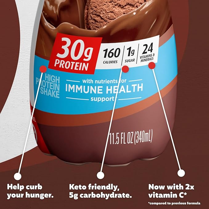 Premier Protein Shake MINIs Caramel 22g Protein 120 Calorie Pack of 12 &amp Protein Shake 8 Flavor Variety Pack 30g Protein 24 Vitamins &amp Minerals