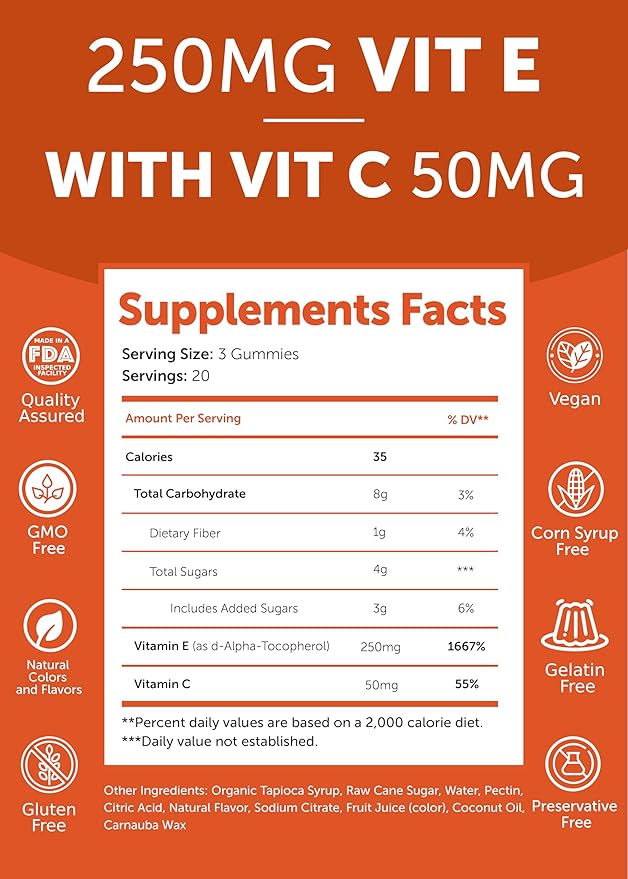 Lunakai Vitamin E and Probiotic Gummies Bundle - 3000 mcg Gummies for Adults Energy Support - with 5 Billion CFUs Per Serving for Digestive Health - Non-GMO All Natural