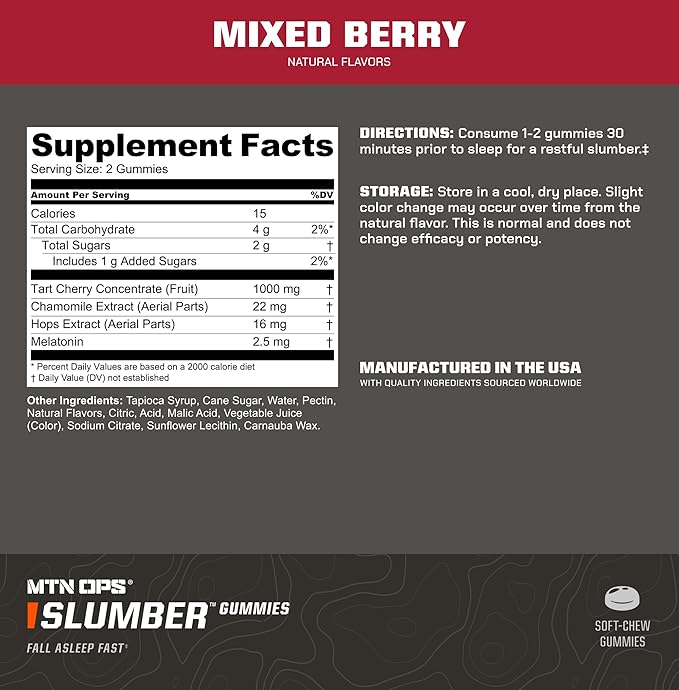 MTN OPS Vitamin D3 + K2 &amp Slumber Gummies Bundle