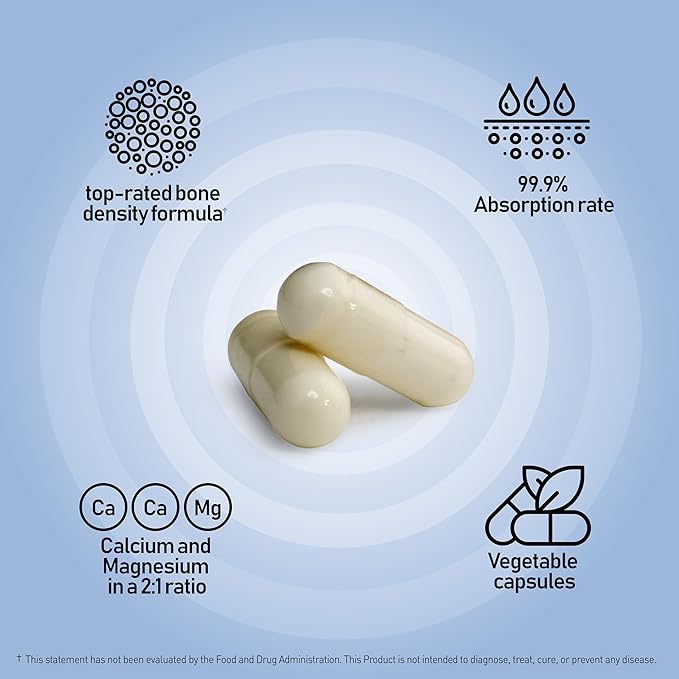 NANOWELL Sean Lee's iBone Cal Mag 120 Vegetable Capsules X 4 Bottles for 4 Months - Bone Health Calcium Supplement (480 Count)