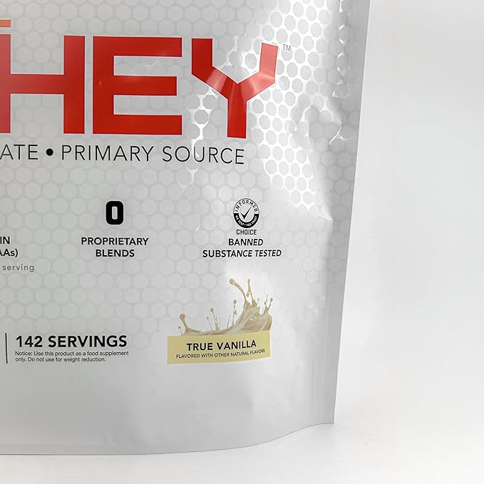 RIVAL NUTRITION Clean Rival Whey – 10LB True Vanilla – 100% Whey Protein Powder Whey Isolate Primary Source | 25g Protein Muscle Gain/Recovery | All Natural No Artificial Ingredients - 142 Servings