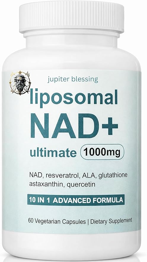 Premium NAD+ Supplement liposomal NAD+ Ultimate (1000mg) resveratrol ala glutathione astaxanthin quercetin 10 in 1 Advanced Formula