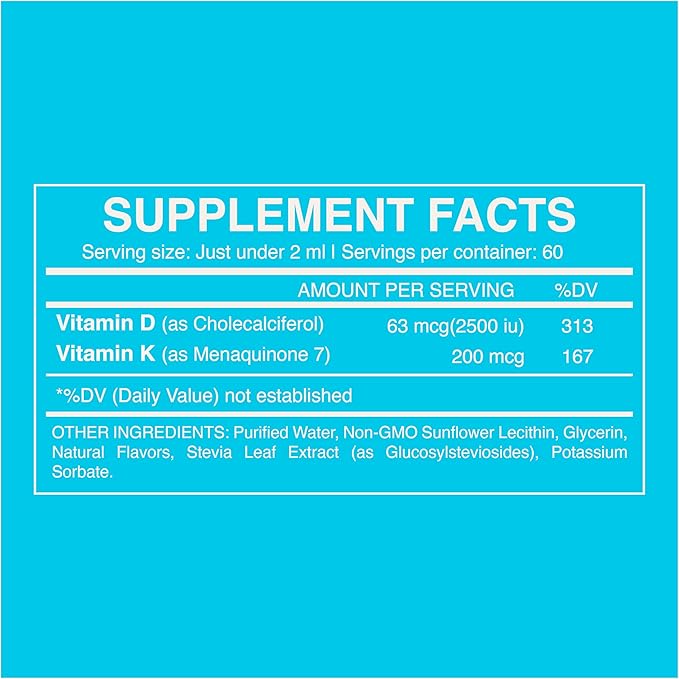 Infinite Labs Liposomal Vitamin D3 &amp K2+ | Bone &amp Heart Guardian | High Absorption Formula for Optimal Bone Density &amp Cardiovascular Support | Gluten Free Sugar Free | 150ML 5 Fl Oz