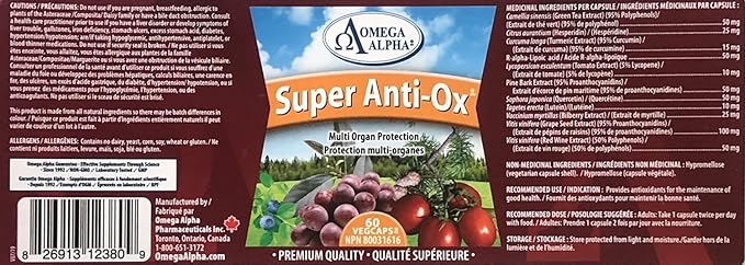 Omega Alpha Super Anti-Ox 60s