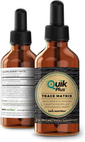 QuikPlus Liquid Mineral Supplement for Adults – Vegan Gluten-Free All Natural Highly Bioavailable – 2 oz Bottle (Trace Matrix)
