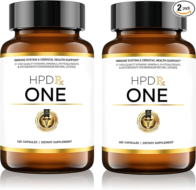 HPD Rx ONE Immunity Boost Multivitamin | Supplements for Women and Men | Advanced Immunity Defense Support | Helps Immune Response | 2-Month Supply 360 Capsules Pack of 2