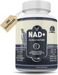 NAD+ Resveratrol Supplement for Energy Cellular Health &amp Healthy Aging – High Potency NAD Plus Capsules for Men &amp Women – Antioxidant Support (180 Count (Pack of 1))