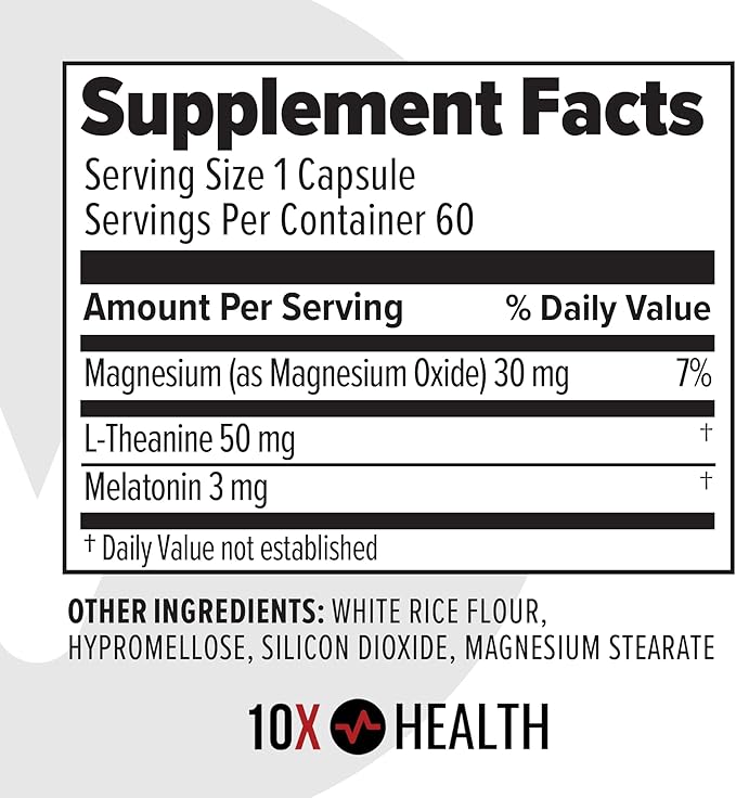 10X Health Optimize (Daily) &amp Sleep (PM) Bundle - Methylated Multivitamin Capsules + Magnesium L Theanine &amp Melatonin