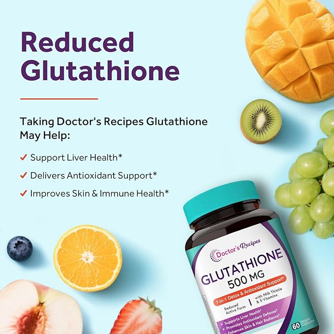 Doctor's Recipes Value Bundle (180 Capsules): Glutathione for Liver &amp Immune Support + Women's Probiotics with Cranberry