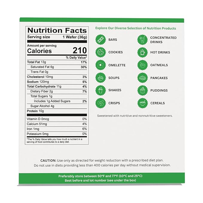 Nutmeg State Nutrition - High Protein Wafer Bars Protein Snack Bars Low Calories Low Sugar 7 Servings Per Box (1 Box (7 Servings) Butterscotch)