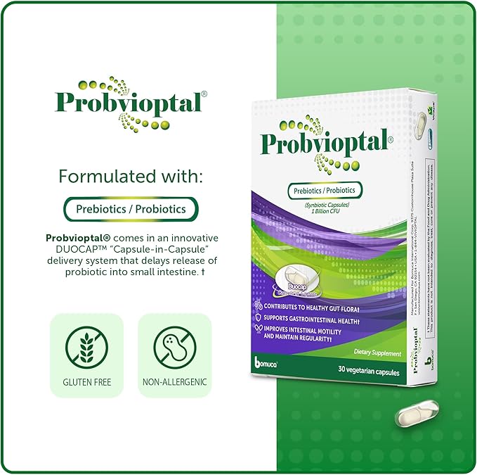 Probvioptal 30 Capsules Probiotics &amp Prebiotics Duocap 1 Billion CFU Gluten Free