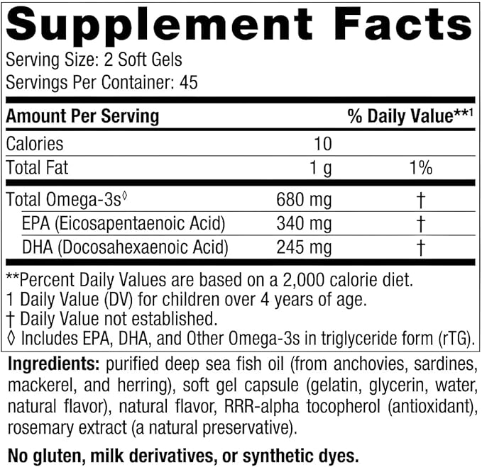 Nordic Naturals Ultimate Omega Jr. Strawberry - 90 Mini Soft Gels - 680 Total Omega-3s with EPA &amp DHA - Brain Health Mood Learning - Non-GMO - 45 Servings