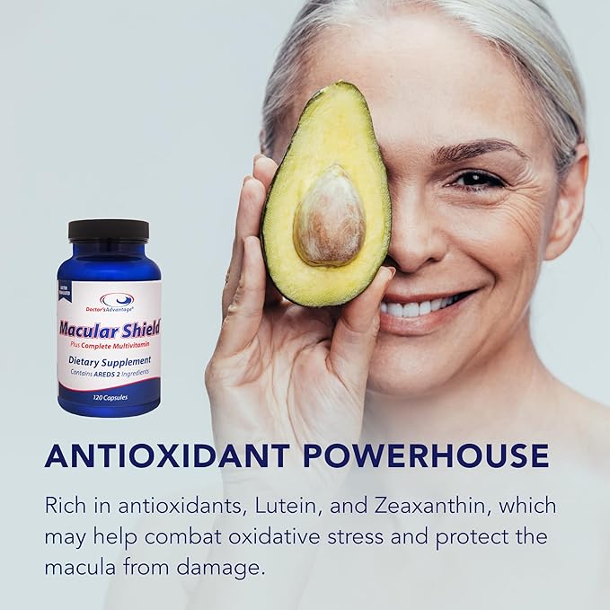 Doctor’s Advantage Macular Shield Eye Vitamins Plus Multivitamin – 120 Capsules 30-Day Supply – Lutein and Zeaxanthin Supplements with AREDS 2® Vision Ingredients &amp Complete Multivitamin Complex