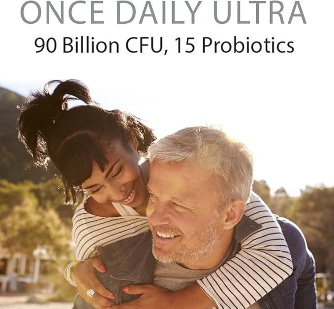Garden of Life Dr. Formulated Probiotics Once Daily Ultra - 90 billion CFU - Daily Probiotic for Colon &amp Immune Support - 30 Vegetarian Capsules