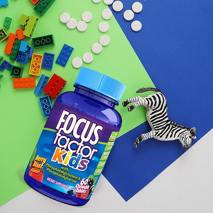 Focus Factor Kids Complete Daily Chewable Vitamins Multivitamin &amp OLLY Kids Chillax Magnesium Gummies Lemon Balm Calm Chews